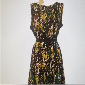 Forever 21 Multicolor Leaf Print Dress